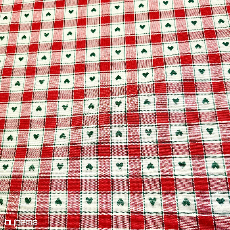 Dekorační látka  MAXI CORET červený