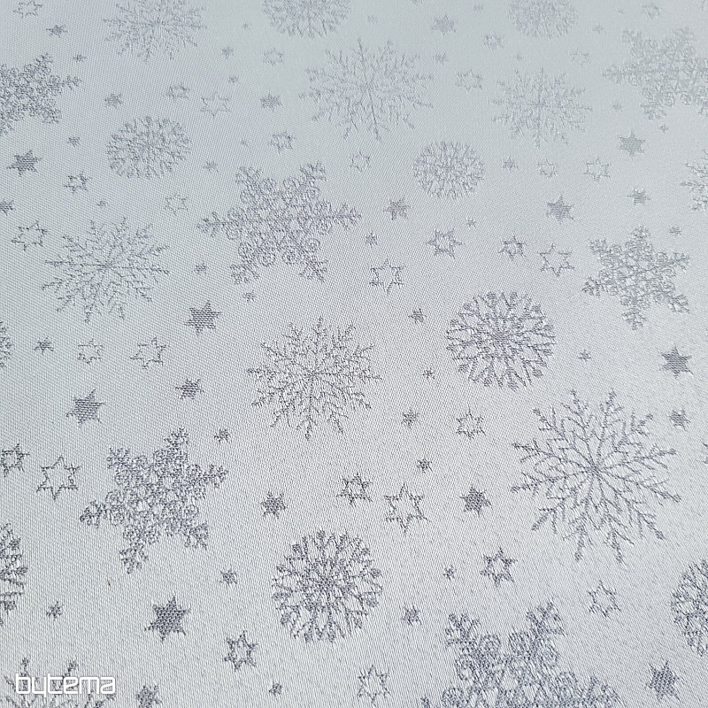 Dekorační jednobarevná látka VLOČKY MIX ŠEDÉ