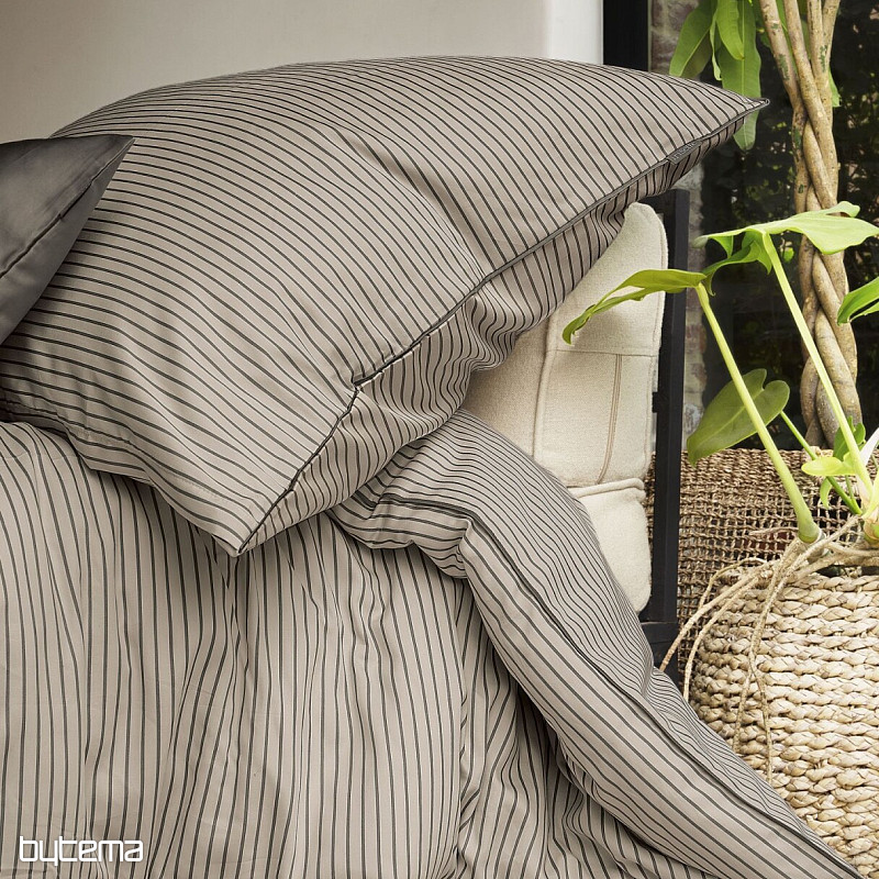 IRISETTE luxusní bavlněný satén TOKIO 8607-80 béžovošedá