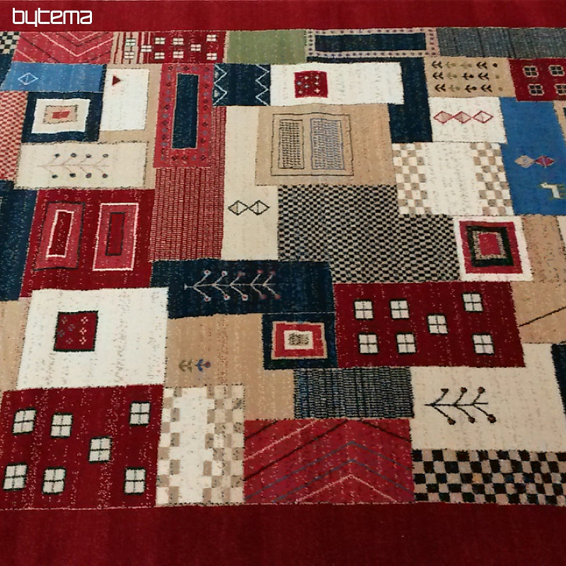 Kusový koberec NOMAD patchwork red