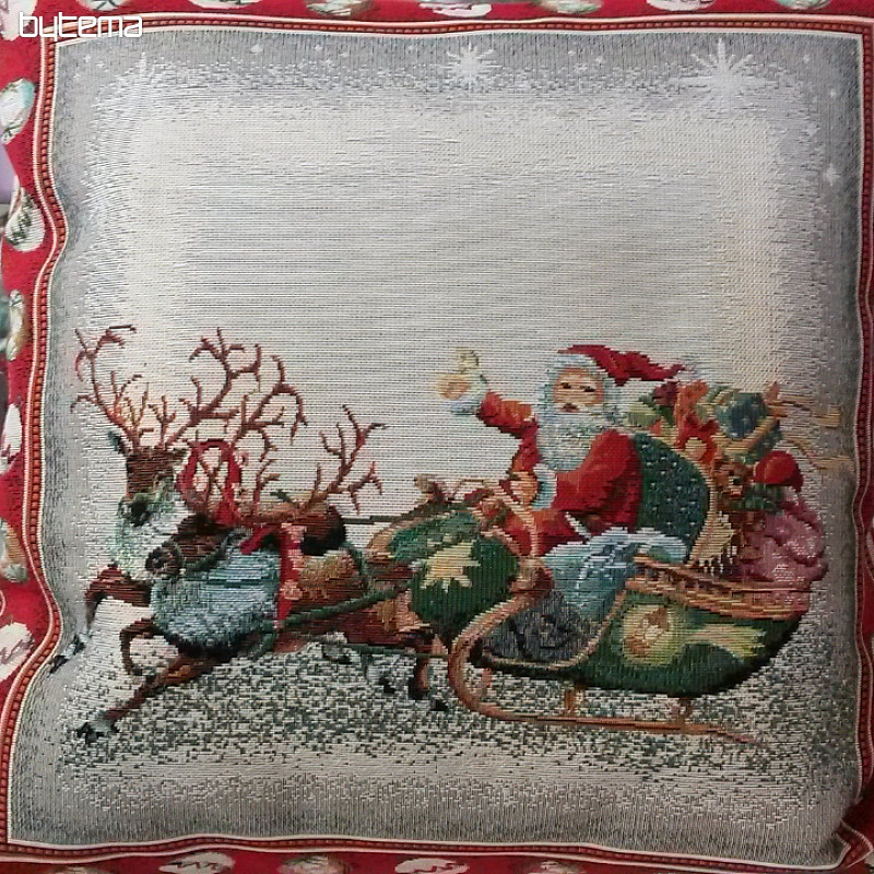 Povlak na vánoční dekorační polštář BÍLÉ VÁNOCE