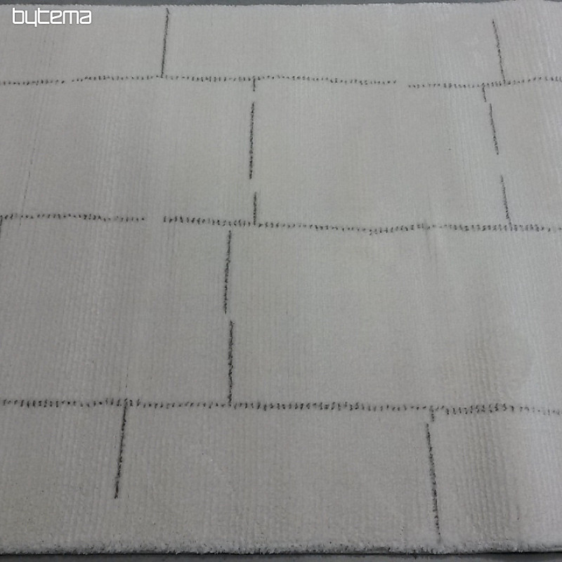 Designový vlněný koberec PERLA geo white