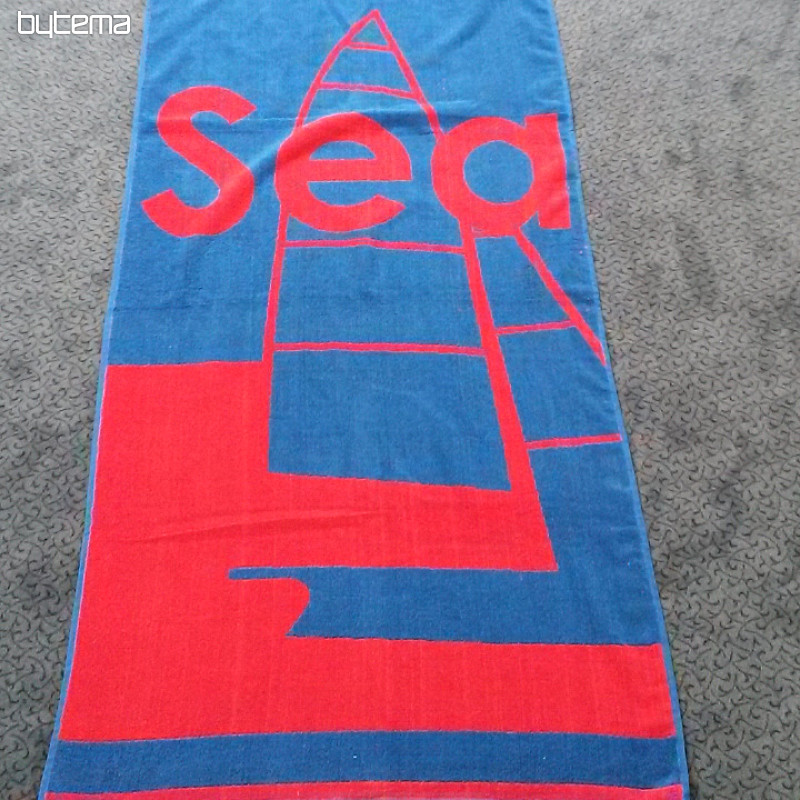 Plážová osuška SEA 80x160 blue/red