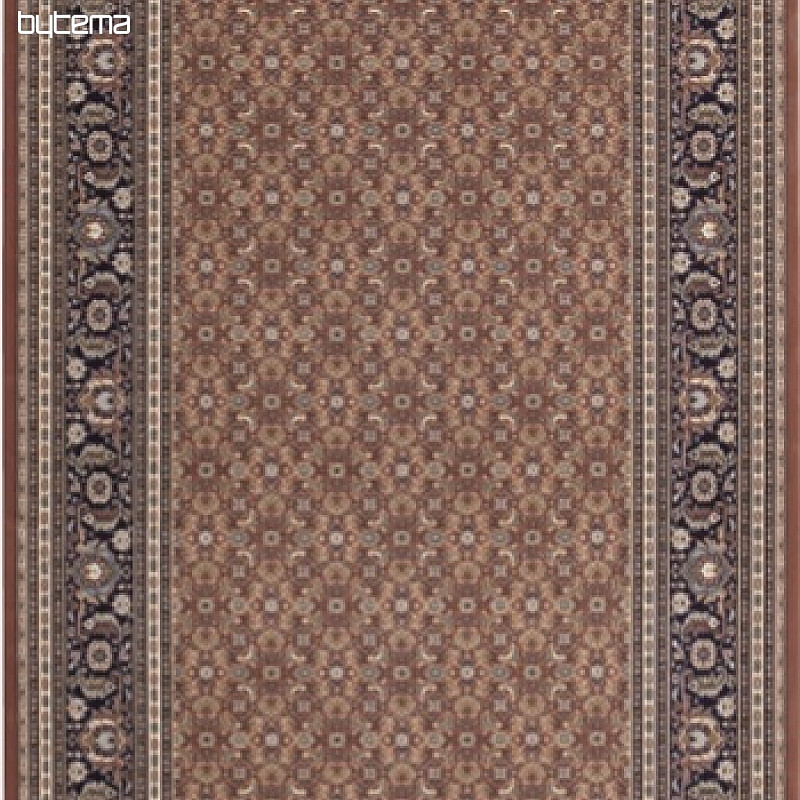 Vlněný klasický koberec ORIENT růžový celoplošný vzor