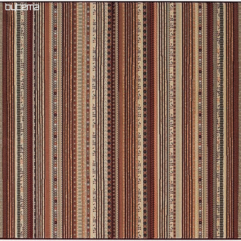Moderní exkluzivní koberec ETNO NOBLES pruh červený