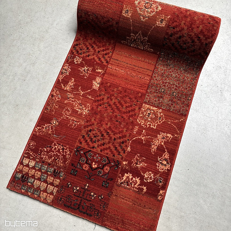 Luxusní vlněný běhoun ROYAL PATCHWORK red