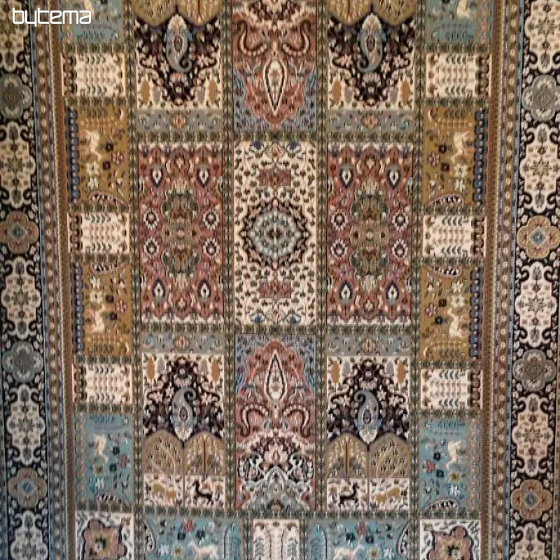 luxusní vlněný klasický koberec TEABRIS KAZETY starorůžový