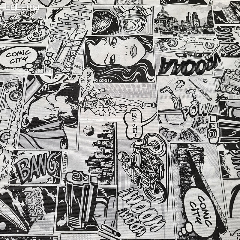 Dekorační látka KOMIKS SPACE