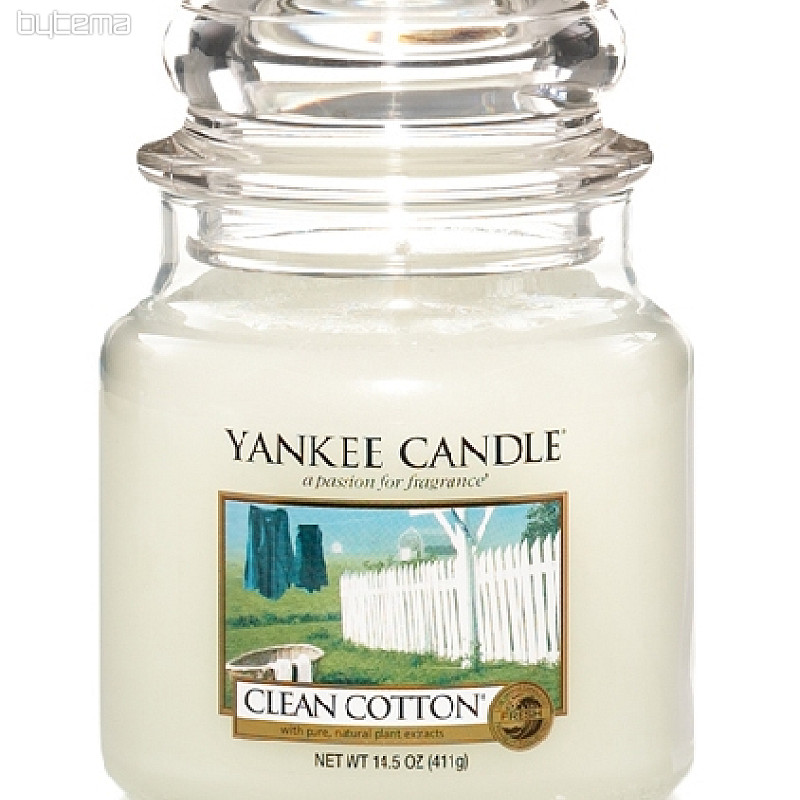 svíčka YANKEE CANDLE vůně CLEAN COTTON - čistá bavlna