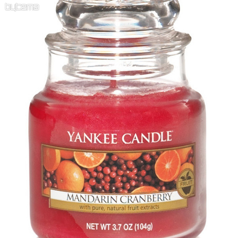 svíčka YANKEE CANDLE vůně MANDARIN CRANBERRY - mandarinky s brusinkami