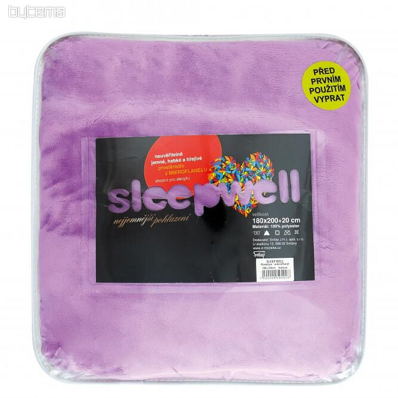 Prostěradlo mikroflanel SLEEP WELL LILA