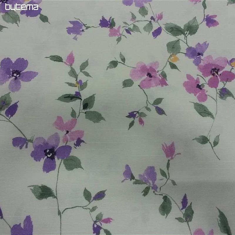 Dekorační látka OFELIA květ - fialový