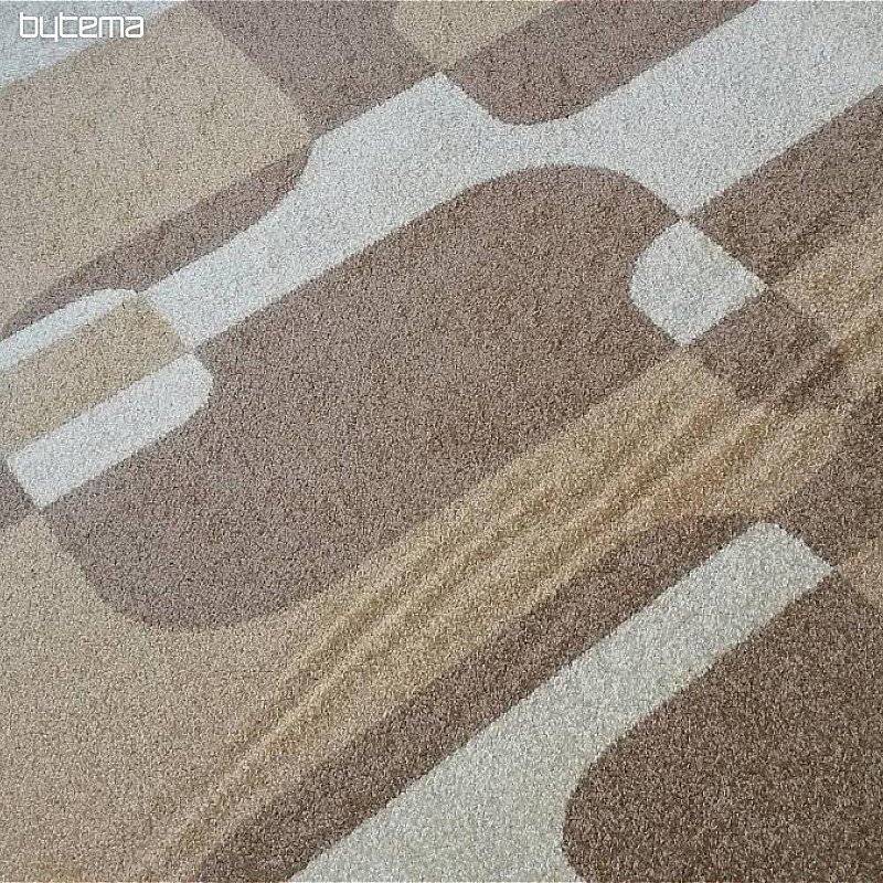 Kulatý koberec KARMEL retro béžový