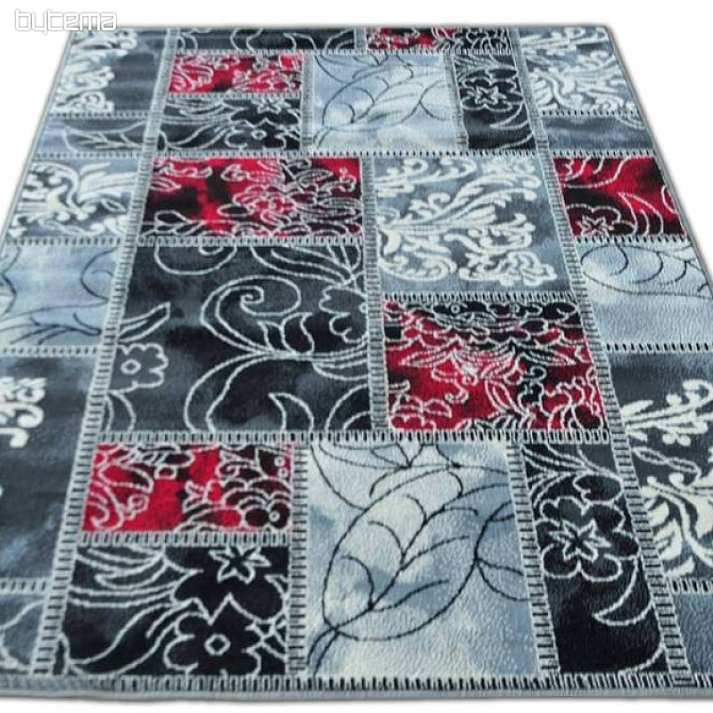 Kusový koberec AMAZON 7 šedý červený