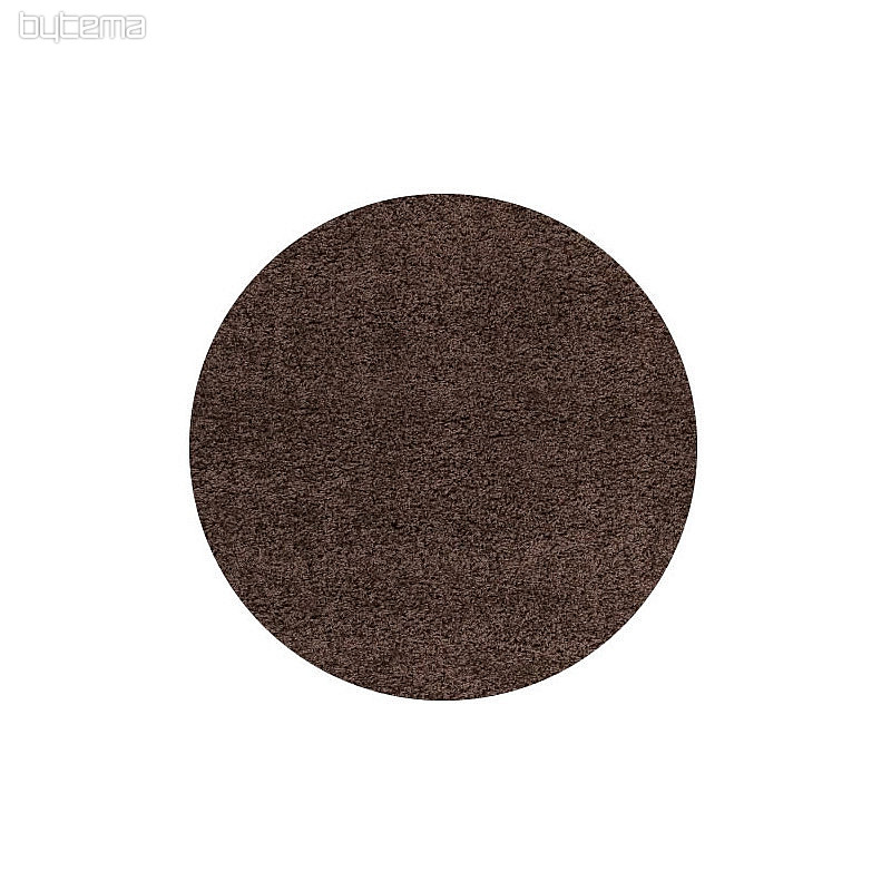 Kulatý koberec SHAGGY GALA hnědý