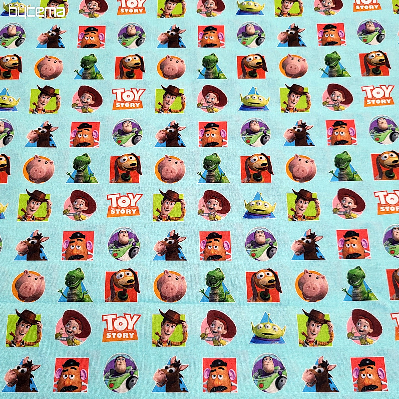 Bavlněná látka TOY STORY PATCH