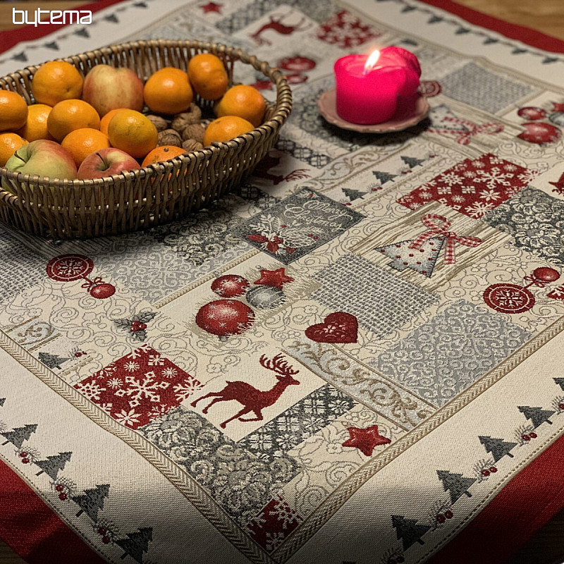 Gobelínový ubrus, šál MERRY CHRISTMAS