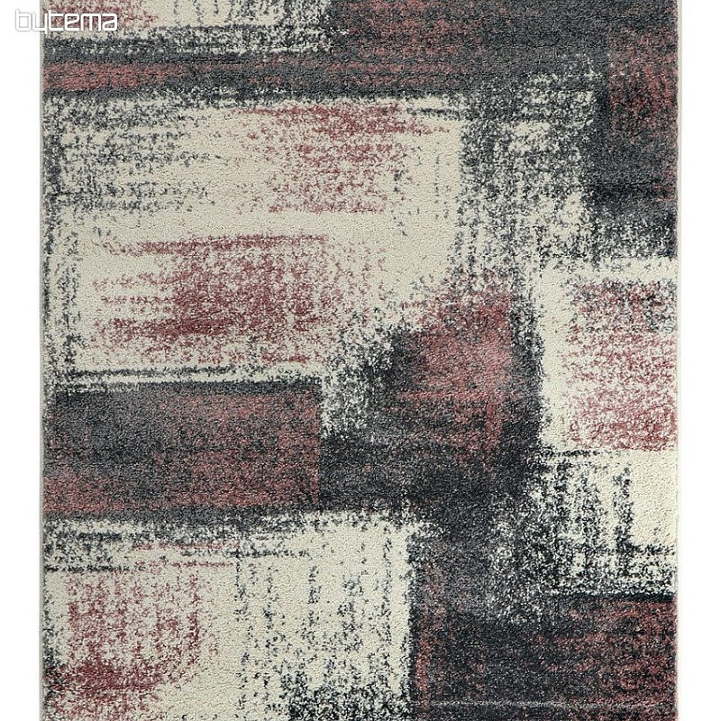 Kusový koberec DOUX malířské plátno šedá / růžová