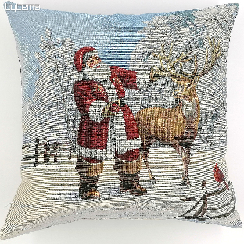 Vánoční gobelínový povlak SANTA S JELENY