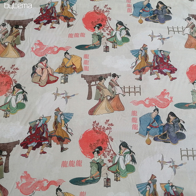 Dekorační látka JAPONSKO SMETANOVÉ