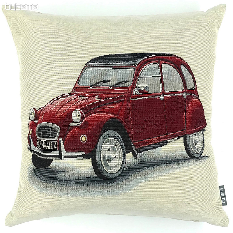 Gobelínový povlak na polštář Citroën 2CV red