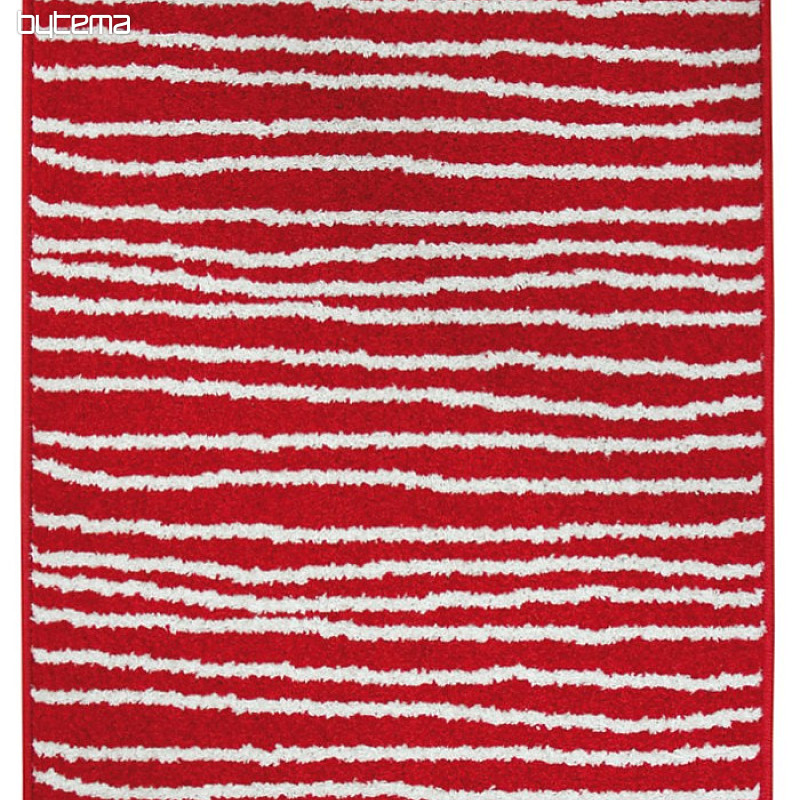 Kusový koberec LOTTO pruhy červená/bílá