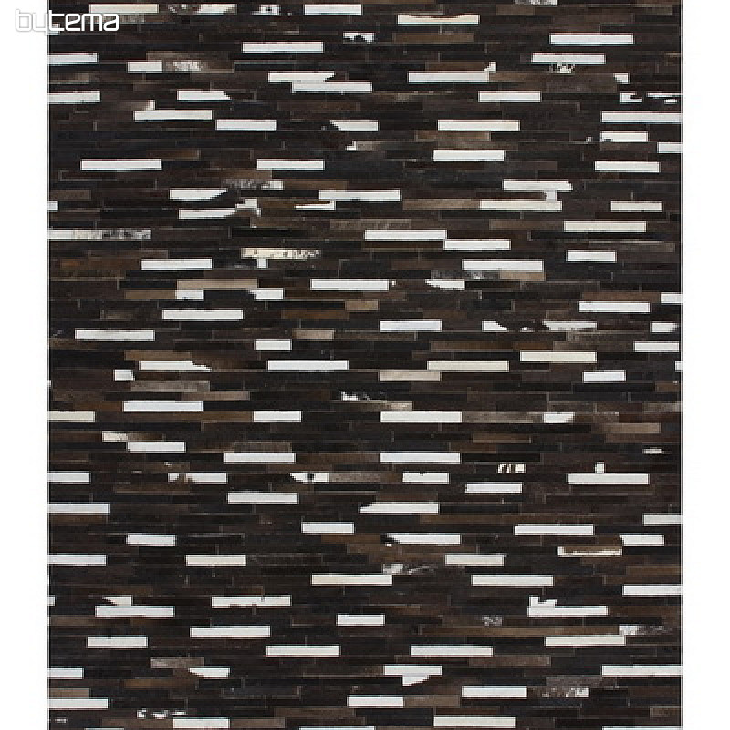 Kožený koberec PATCHWORK 851 hnědý
