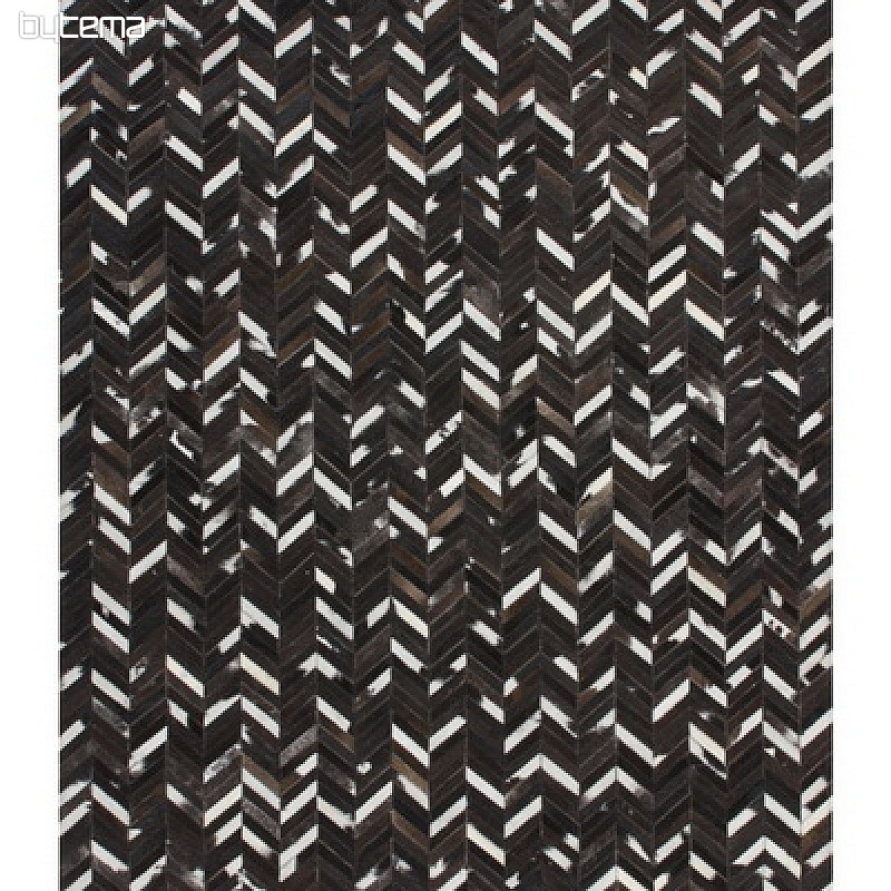 Kožený koberec PATCHWORK 852 hnědý