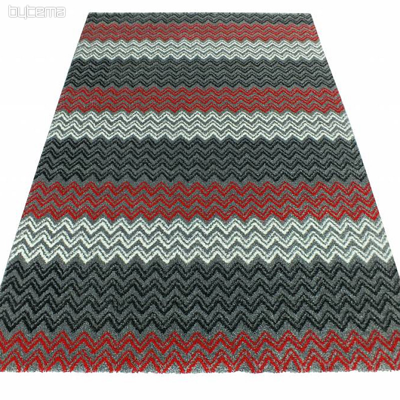 Moderní koberec ZIG ZAG red