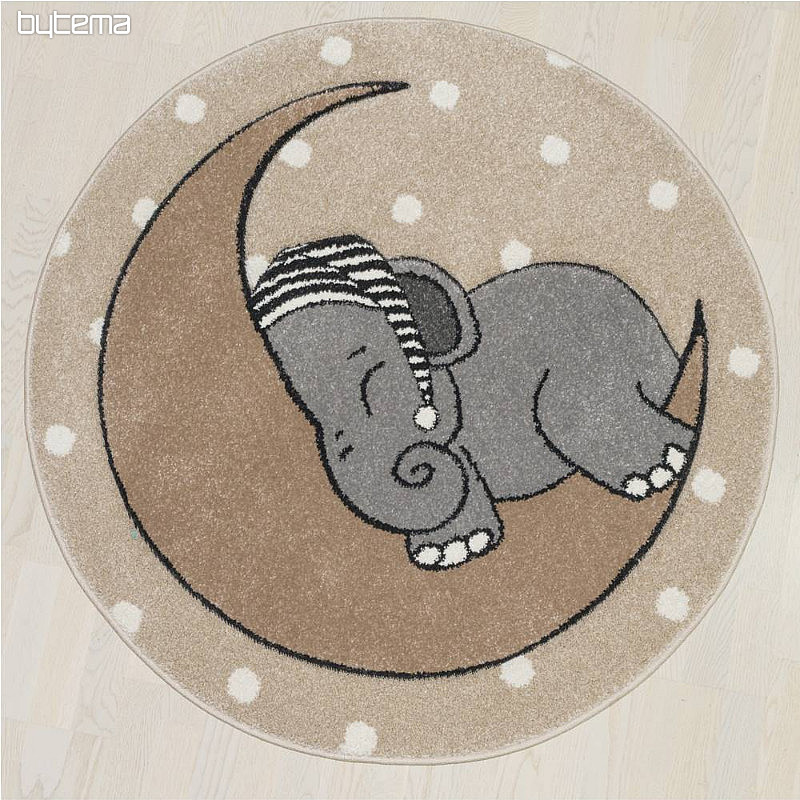 Dětský kulatý koberec VEGAS slon