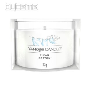 svíčka YANKEE CANDLE vůně CLEAN COTTON VE SKLE 37g