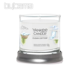 svíčka YANKEE CANDLE vůně CLEAN COTTON TUMBER MALÝ