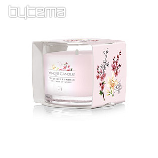 svíčka YANKEE CANDLE vůně PINK CHERRY & VANILLA VE SKLE 37g