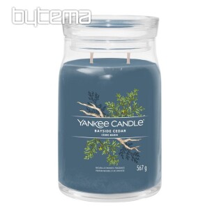 svíčka YANKEE CANDLE vůně BAYSIDE CEDAR SKLO VELKÉ 2 knoty