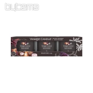 svíčka YANKEE CANDLE vůně BLACK COCONUT SADA 3 kusů