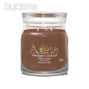 svíčka YANKEE CANDLE vůně PRALINE & BIRCH SKLO STŘEDNÍ 2 knoty