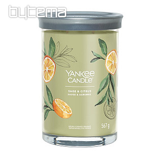 svíčka YANKEE CANDLE vůně SAGE a CITRUS TUMBER VELKÝ 2 knoty