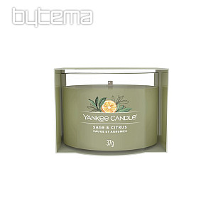 svíčka YANKEE CANDLE vůně SAGE a CITRUS SKLO 37g