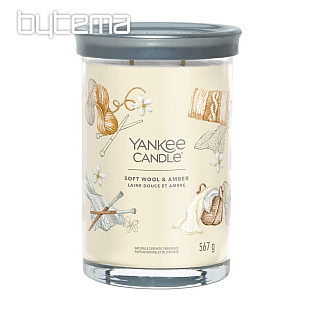 svíčka YANKEE CANDLE vůně SOFT WOOL a ANBER TUMBER VELKÝ