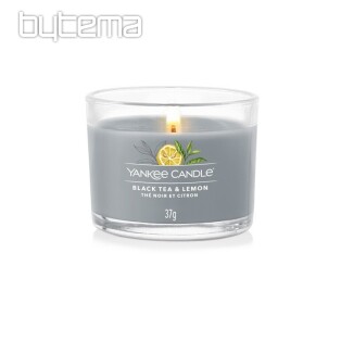 svíčka YANKEE CANDLE vůně BLACK TEA a LEMON VE SKLE 37 g