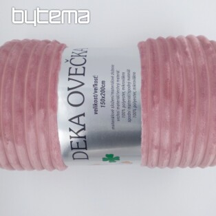 Deka EXTRA měkká ovečka - manžestr STARORŮŽOVÁ