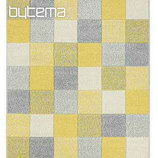 Kusový koberec PORTLAND kostka žlutošedá