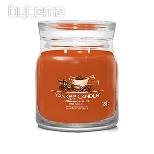 svíčka YC vůně CINNAMON STICK SKLO STŘEDNÍ 2 knoty
