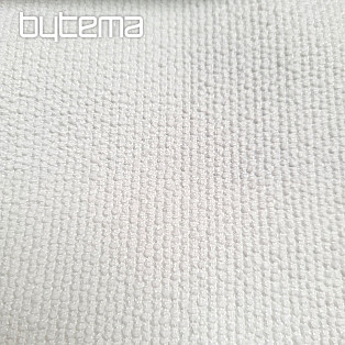 Luxusní jednobarevná designová dekorační látka GERSTER 77052/10 BÍLÁ