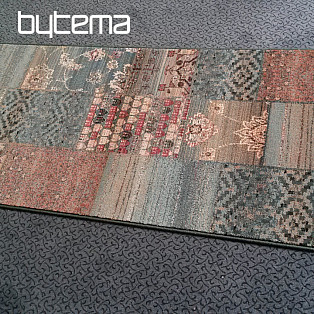 Luxusní vlněný běhoun ROYAL PATCHWORK green