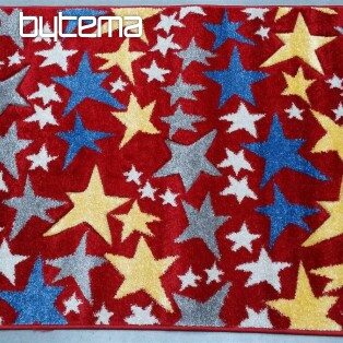 Dětský kusový koberec STARS červený ! Poslední kusy !
