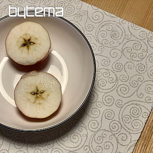 Vánoční prostírání FLASH ornament stříbrné natur