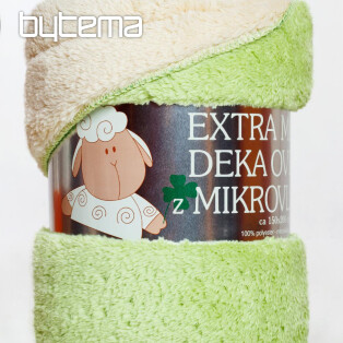 deka Ovečka-ovečka 150/200 zelená světlá/krémová