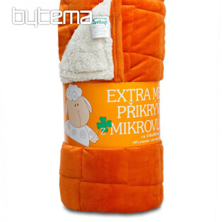 deka z mikrovlákna EXTRA MĚKKÁ OVEČKA prošev oranžová