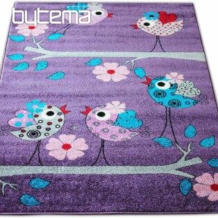 Dětský koberec BELLA PTÁČCI lila